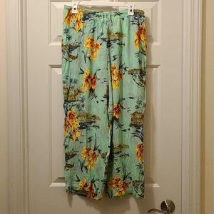 Speedo Beach Floral Drawstring Pants Size Large